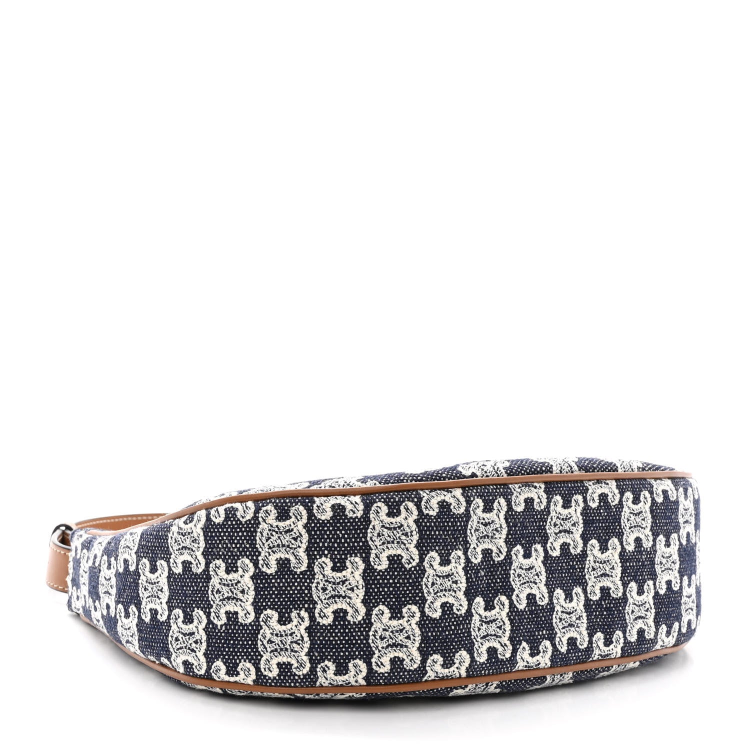 Celine Canvas Calfskin Ava Triomphe Shoulder Bag Blue 4 of 11