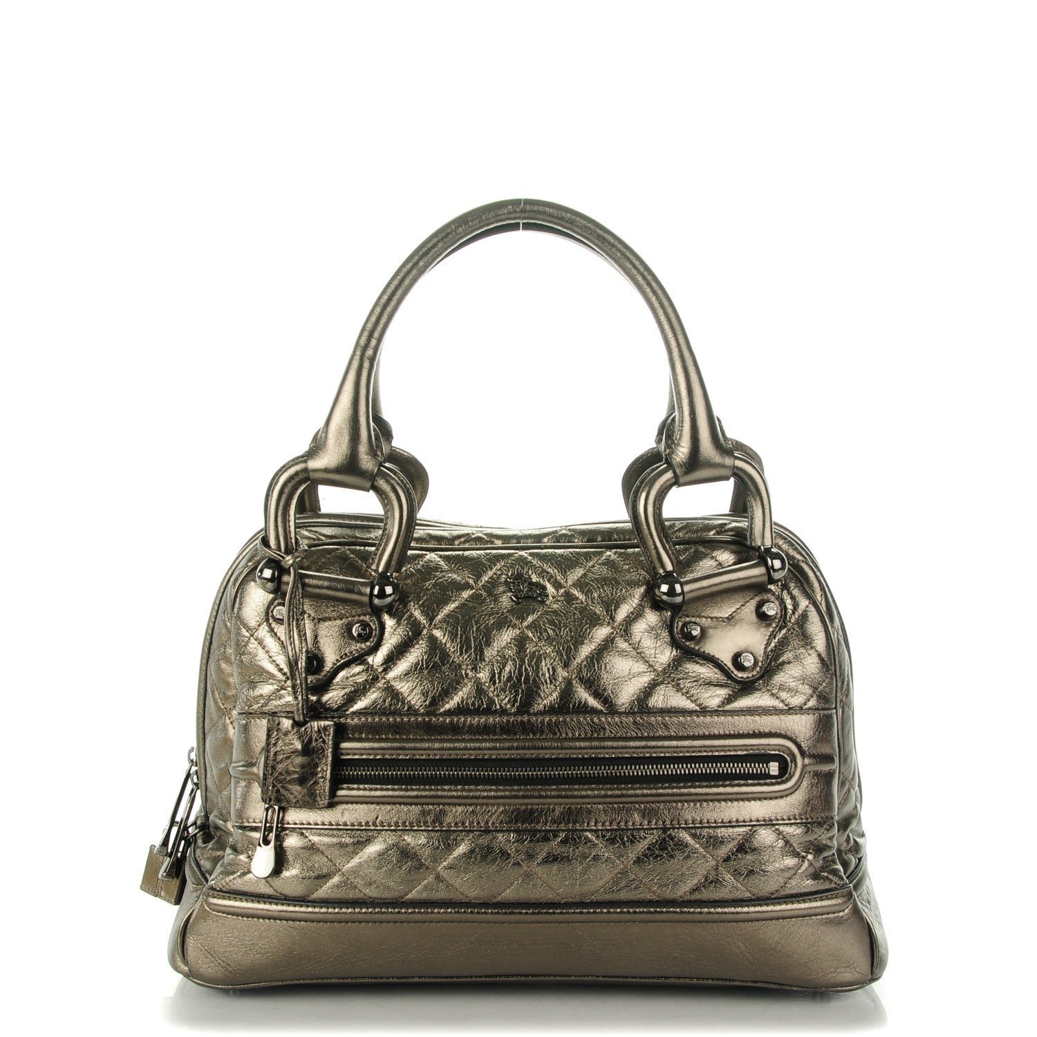 Burberry Metallic Quilted Westbury Tote Pewter 1 of 8