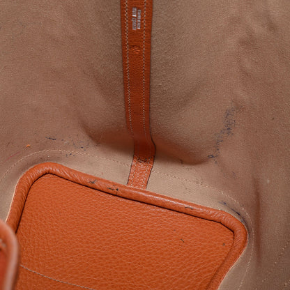 Hermes Toile Leather Garden Party Tote 36 MM Orange 9 of 12