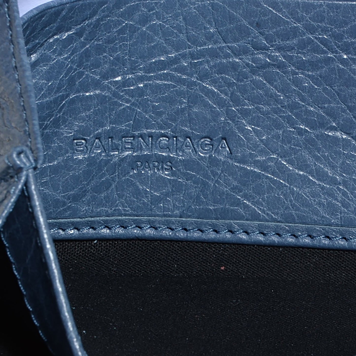 Agneau Classic Hardware Continental Zip Around Wallet Bleu Persan