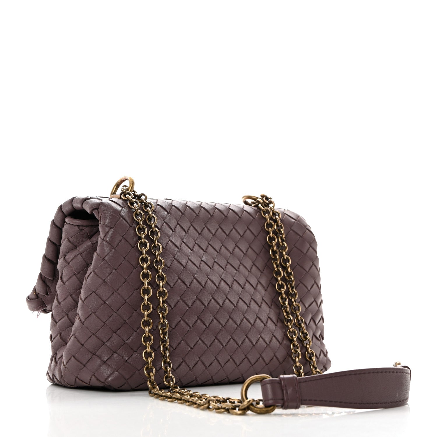 Bottega Veneta Nappa Intrecciato Baby Olimpia Shoulder Bag Lilac 3 of 11