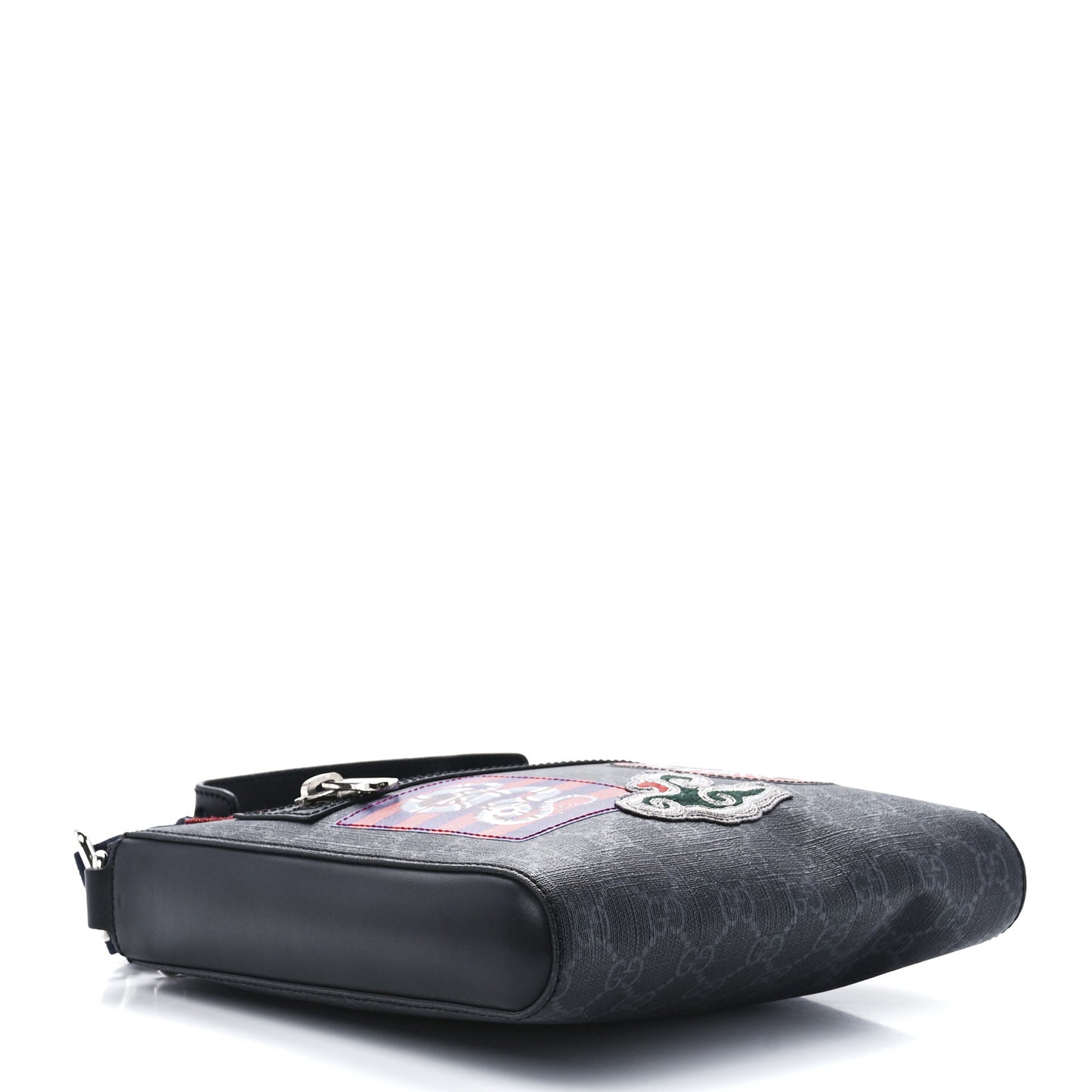 GG Supreme Monogram Night Courrier Flat Messenger Bag Black Multicolor