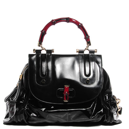 Gucci Dialux Pop Bamboo Handle Tote Black 1 of 9