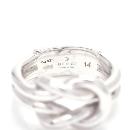 Gucci Sterling Silver Knot Ring 54 6.75 5 of 5