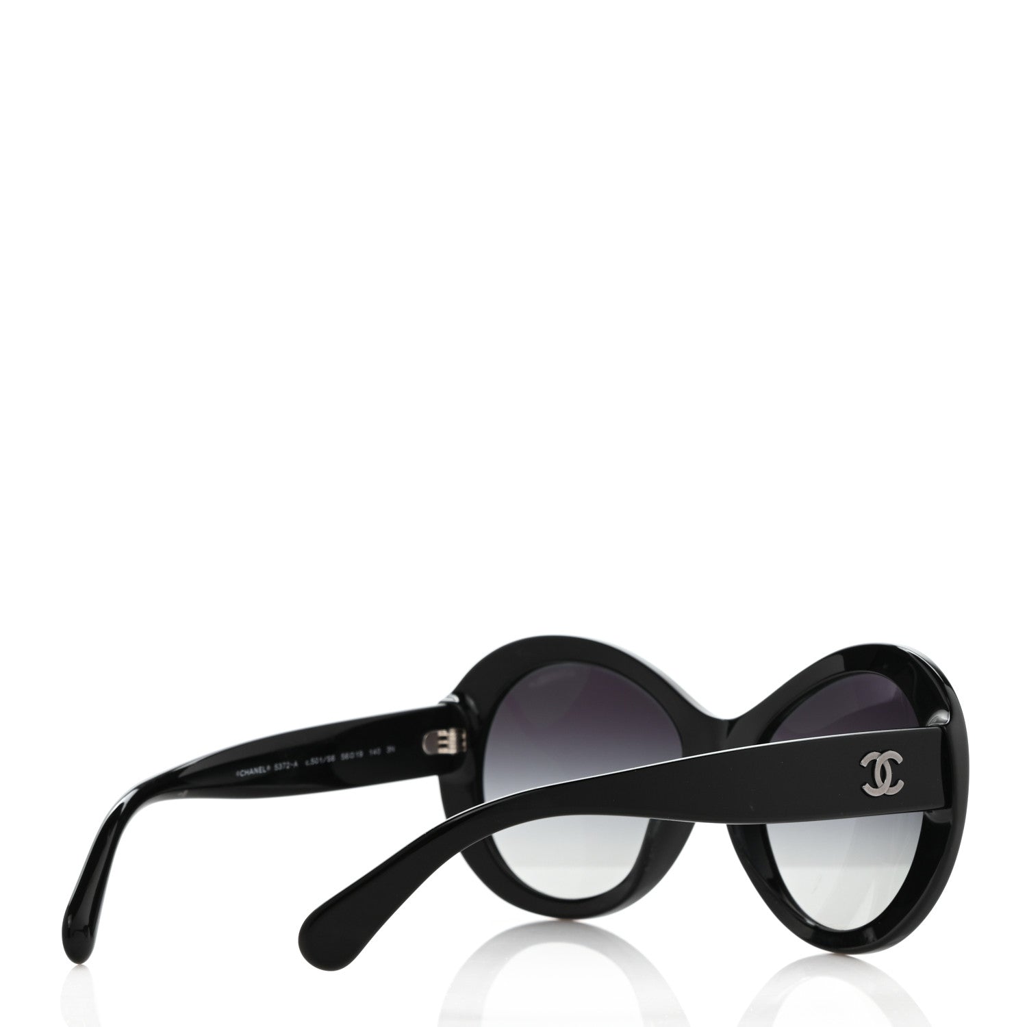 Chanel Oval CC Sunglasses 5372-A Black 3 of 9