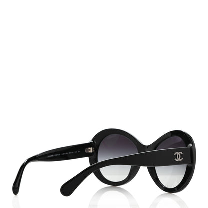 Chanel Oval CC Sunglasses 5372-A Black 3 of 9