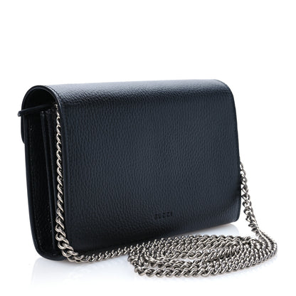Gucci Calfskin Mini Dionysus Chain Wallet Black 3 of 12
