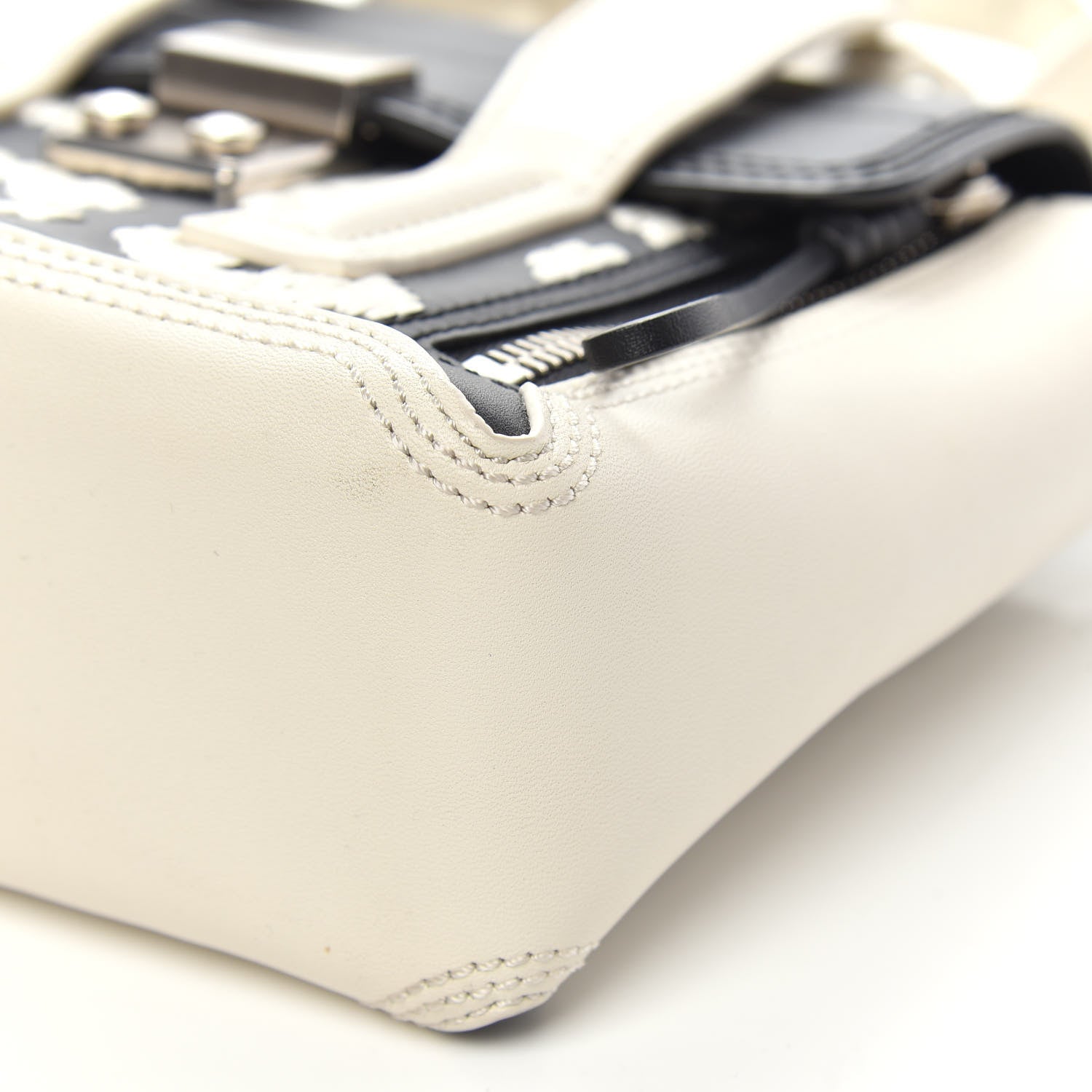 3.1 Phillip Lim Mini Embroidered Pashli Satchel White Black 9 of 13