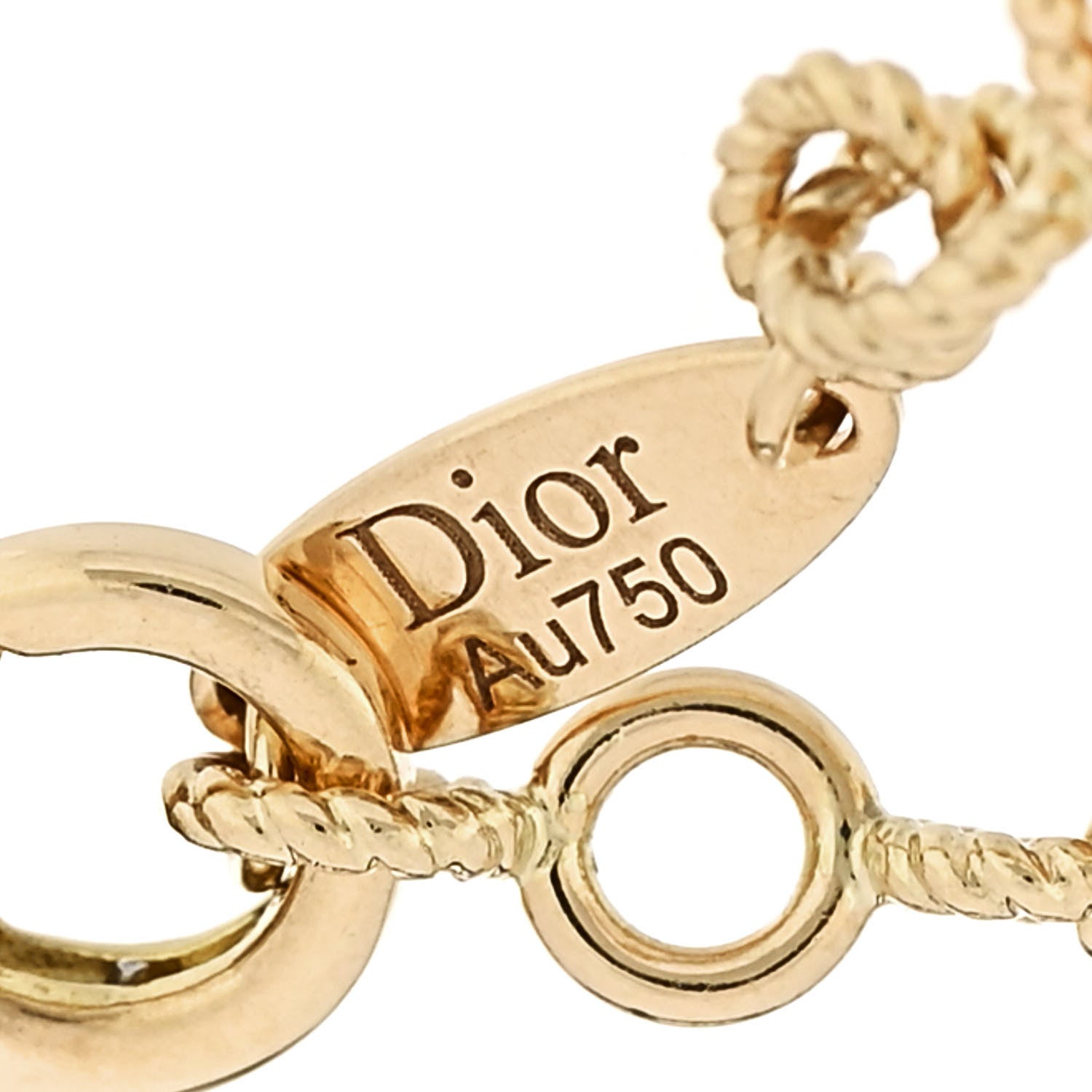 Christian Dior 18K Yellow White Rose Gold Diamond Rose et Etoile Des Vents Triple Chain Bracelet 4 of 4