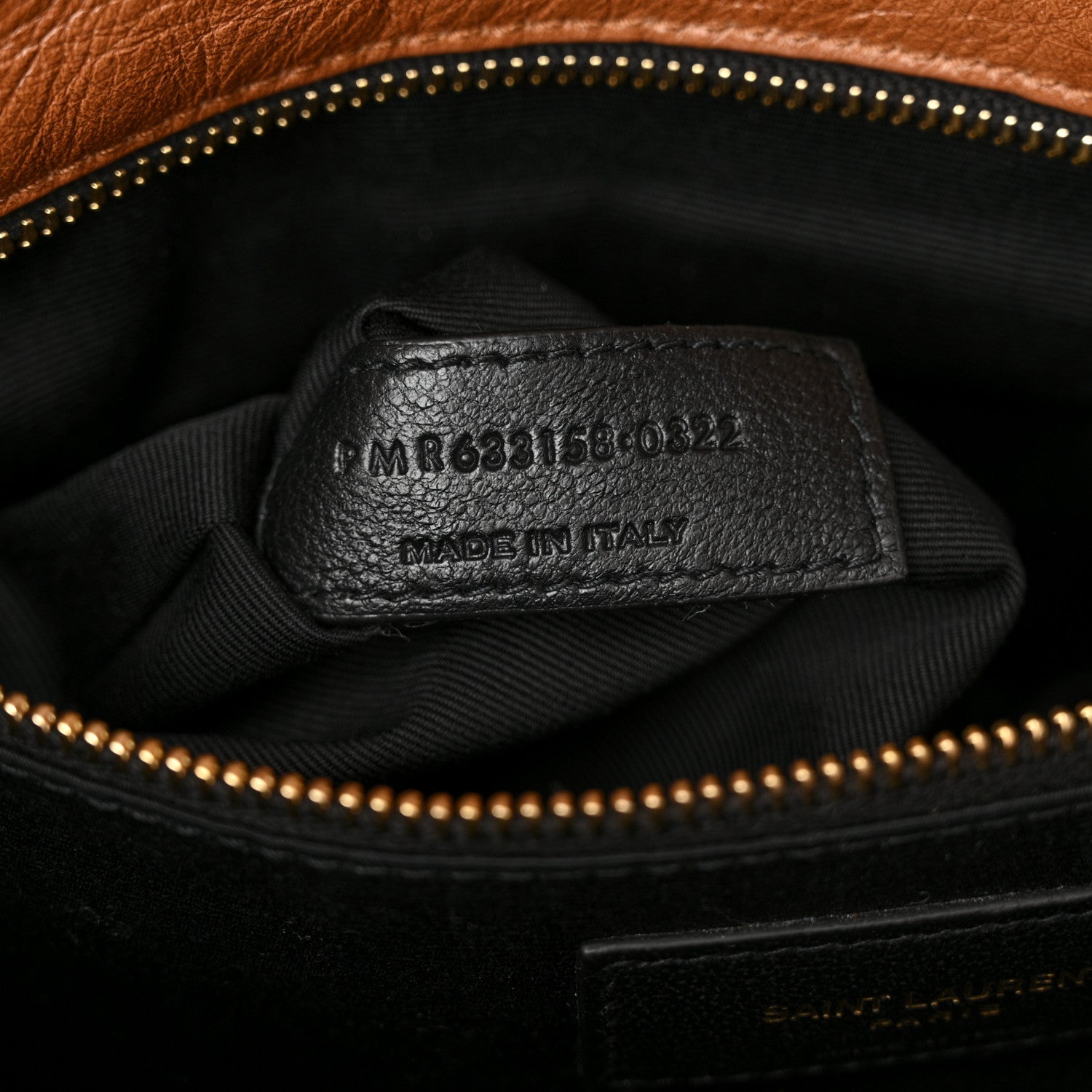 Saint Laurent Crinkled Calfskin Matelasse Monogram Medium Niki Chain Satchel Caramel 6 of 12