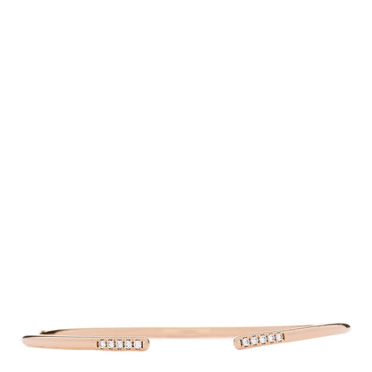 Tiffany 18K Rose Gold Diamond Metro Wire Bracelet 1 of 3