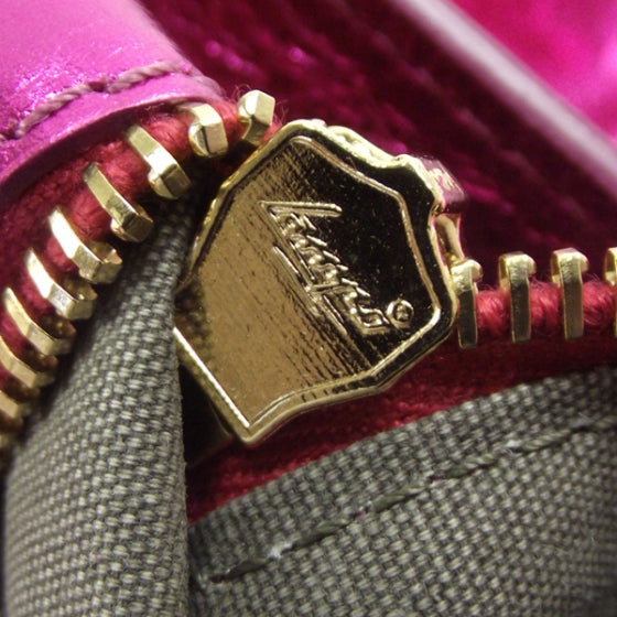 Metallic Fuchsia Crinkled Cruise Tote