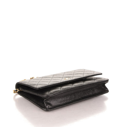 Chanel Caviar Quilted Wallet On Chain WOC Black 4 of 8