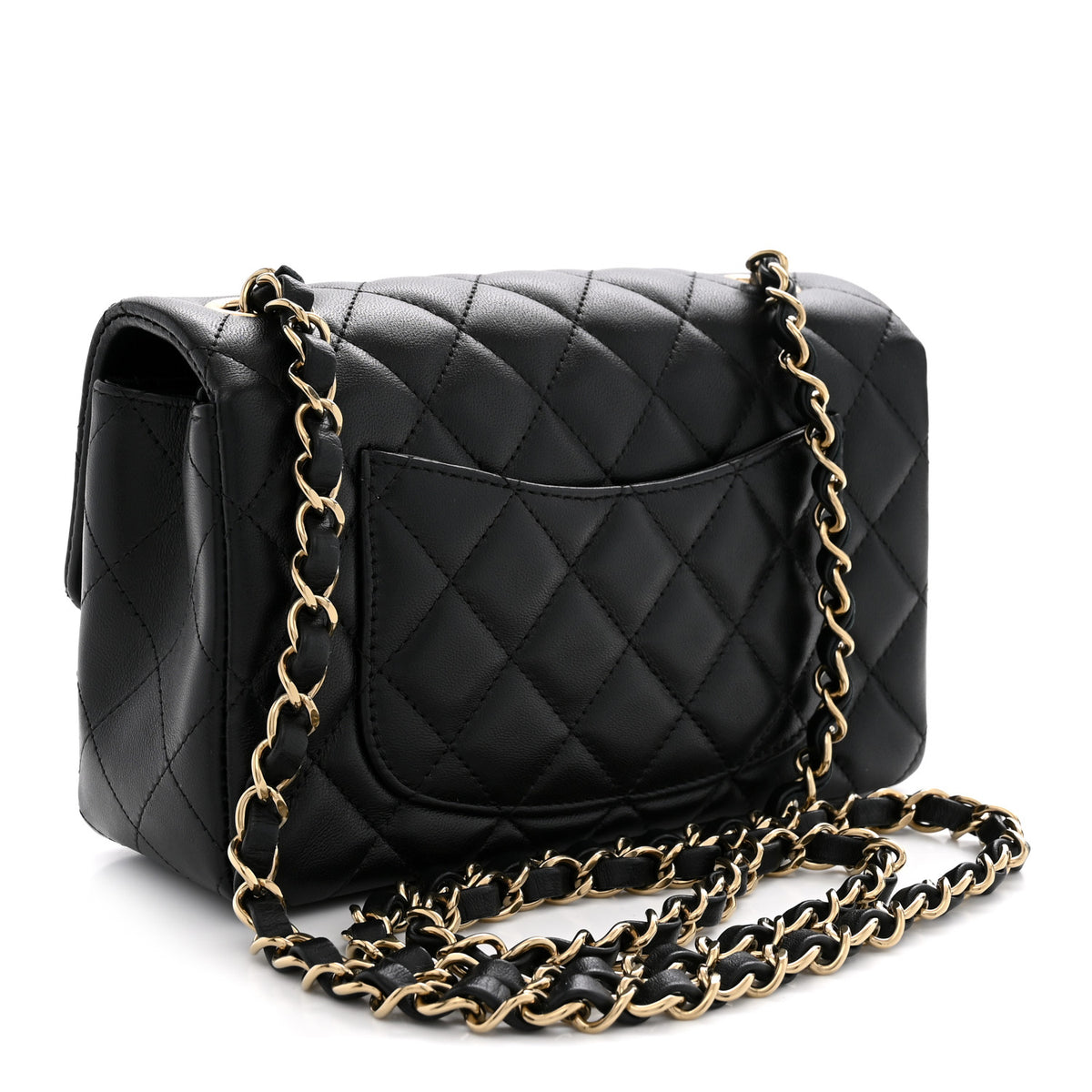 Chanel Lambskin Quilted Mini Rectangular Flap Black 3 of 11