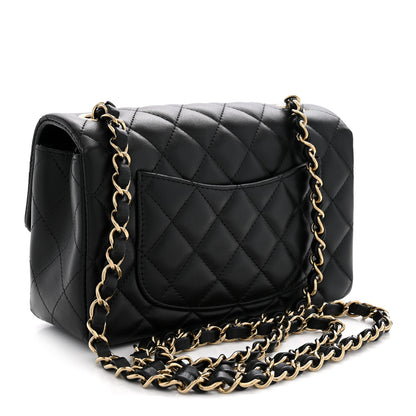 Chanel Lambskin Quilted Mini Rectangular Flap Black 3 of 11