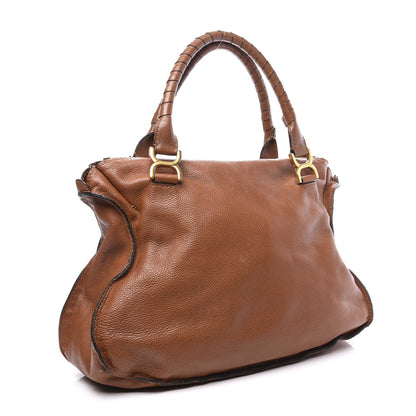 Chloe Calfskin Large Marcie Satchel Tan 2 of 14