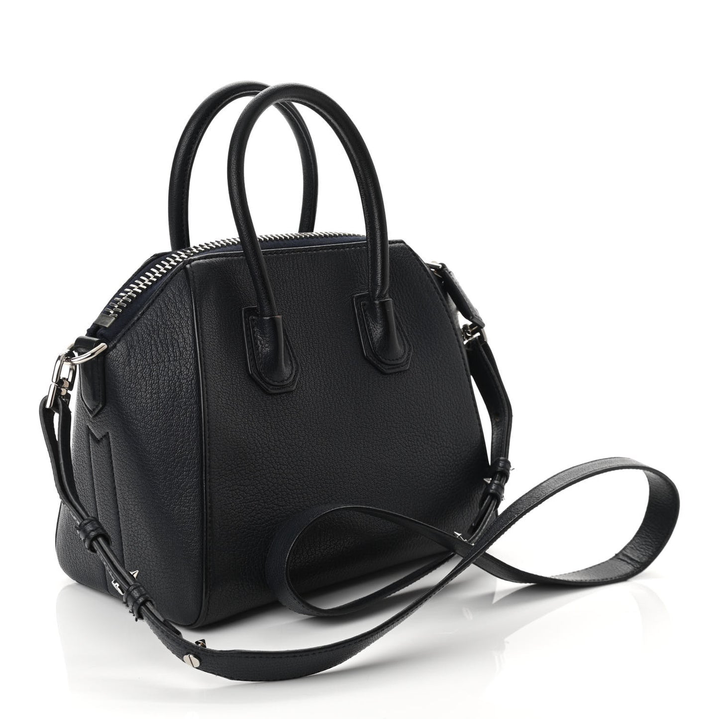 Sugar Goatskin Mini Antigona Navy