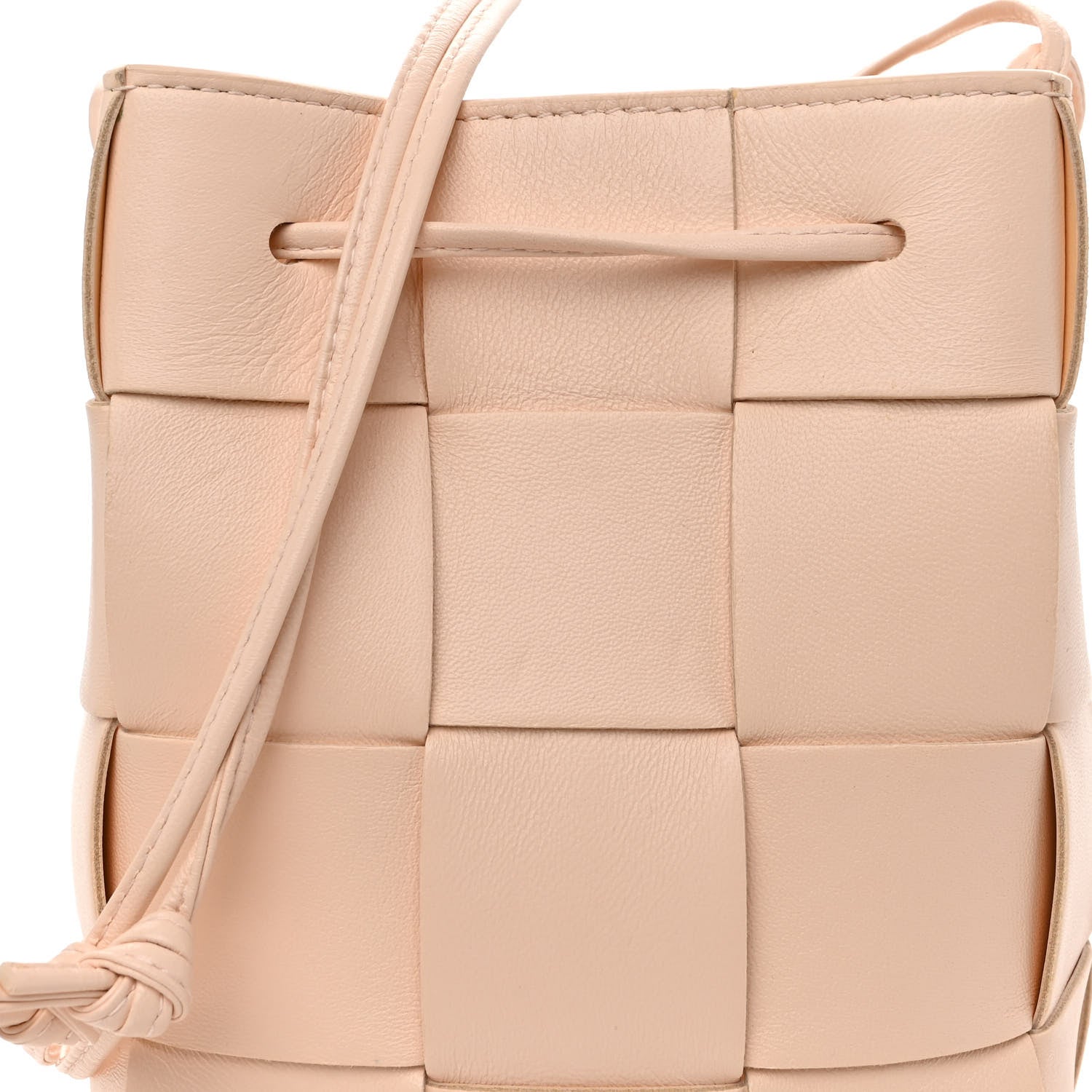 Bottega Veneta Nappa Maxi Intrecciato Cassette Bucket Bag Melon Washed 7 of 10