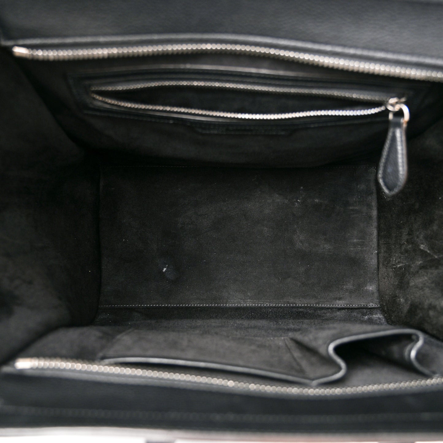 Drummed Calfskin Mini Luggage Black
