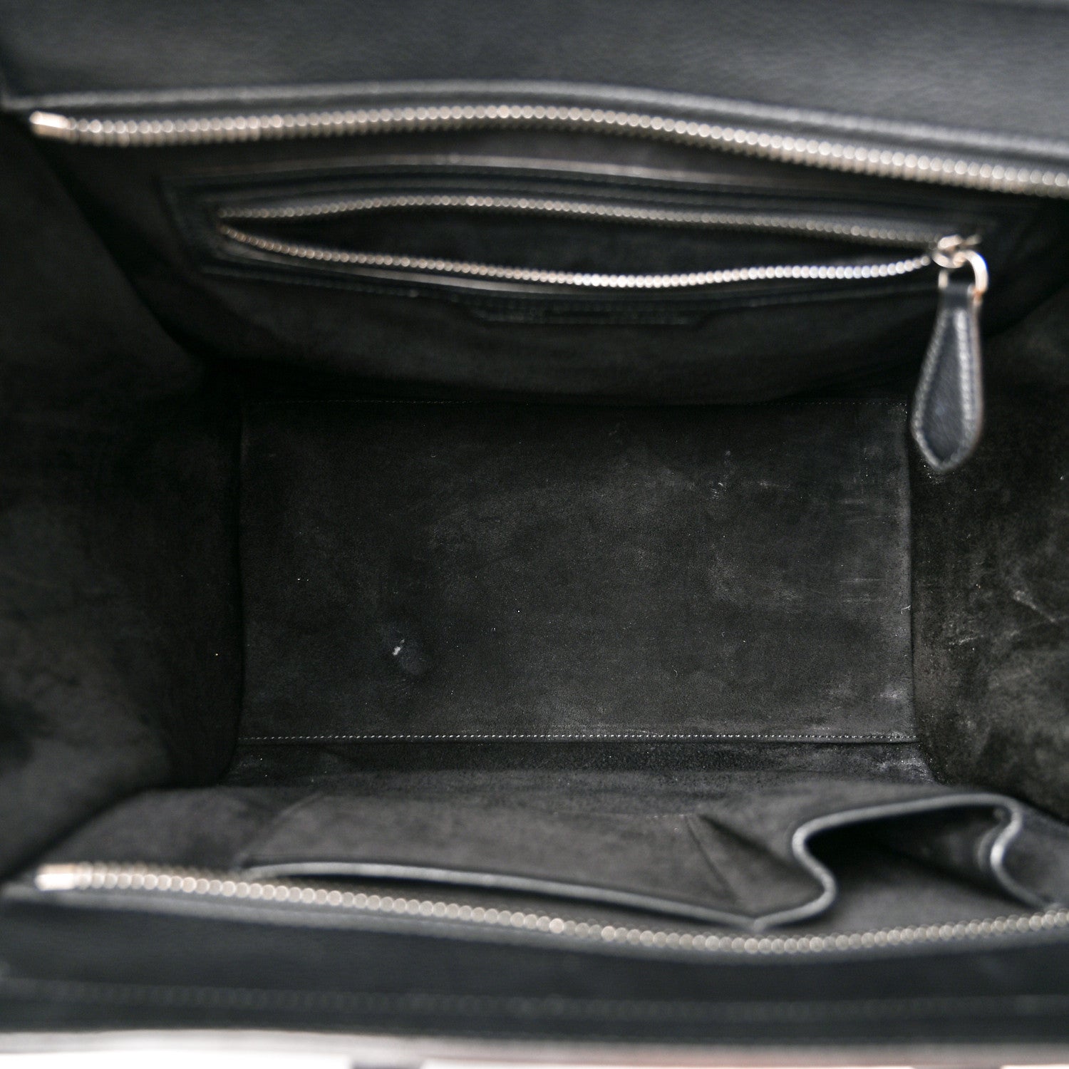 Celine Drummed Calfskin Mini Luggage Black 5 of 10