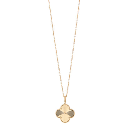 Van Cleef & Arpels 18K Yellow Gold Guilloche Magic Alhambra Long Necklace 1 of 6
