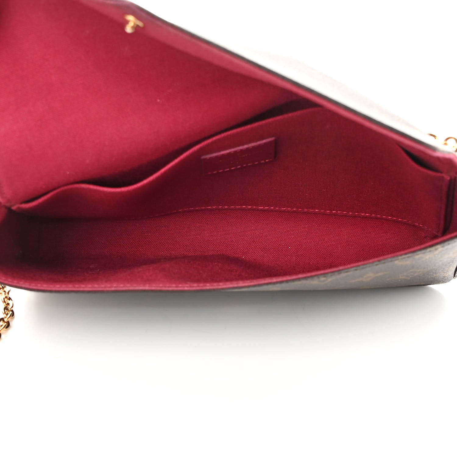 Louis Vuitton Monogram Pochette Felicie Chain Wallet Fuchsia 7 of 21