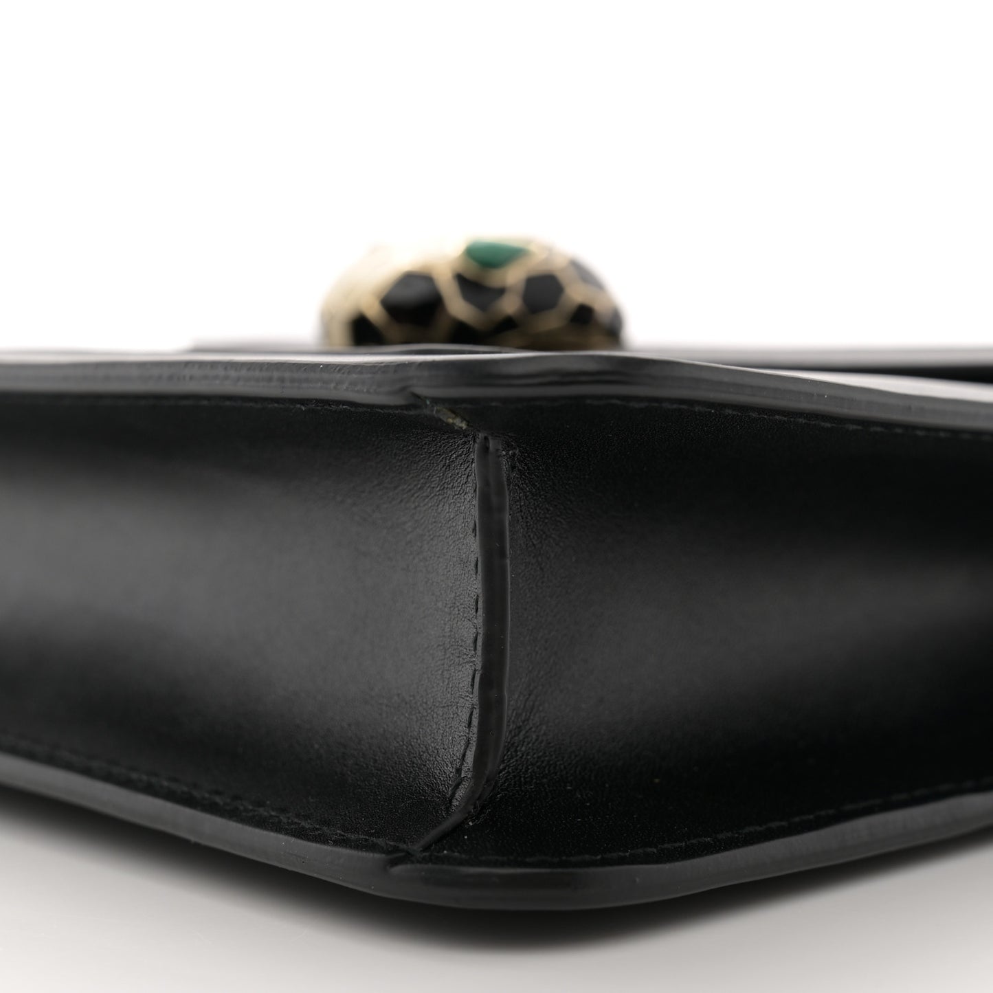 Calfskin Small Serpenti Forever Snake Strap Crossbody Bag Black