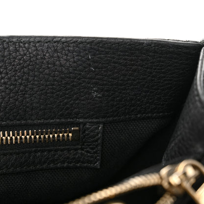 Gucci Pebbled Calfskin Medium Bamboo Shopper Tote Black 13 of 16