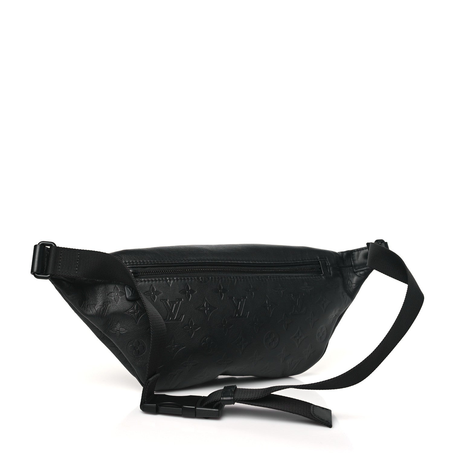 Louis Vuitton Calfskin Monogram Shadow Discovery Bumbag Black 3 of 9