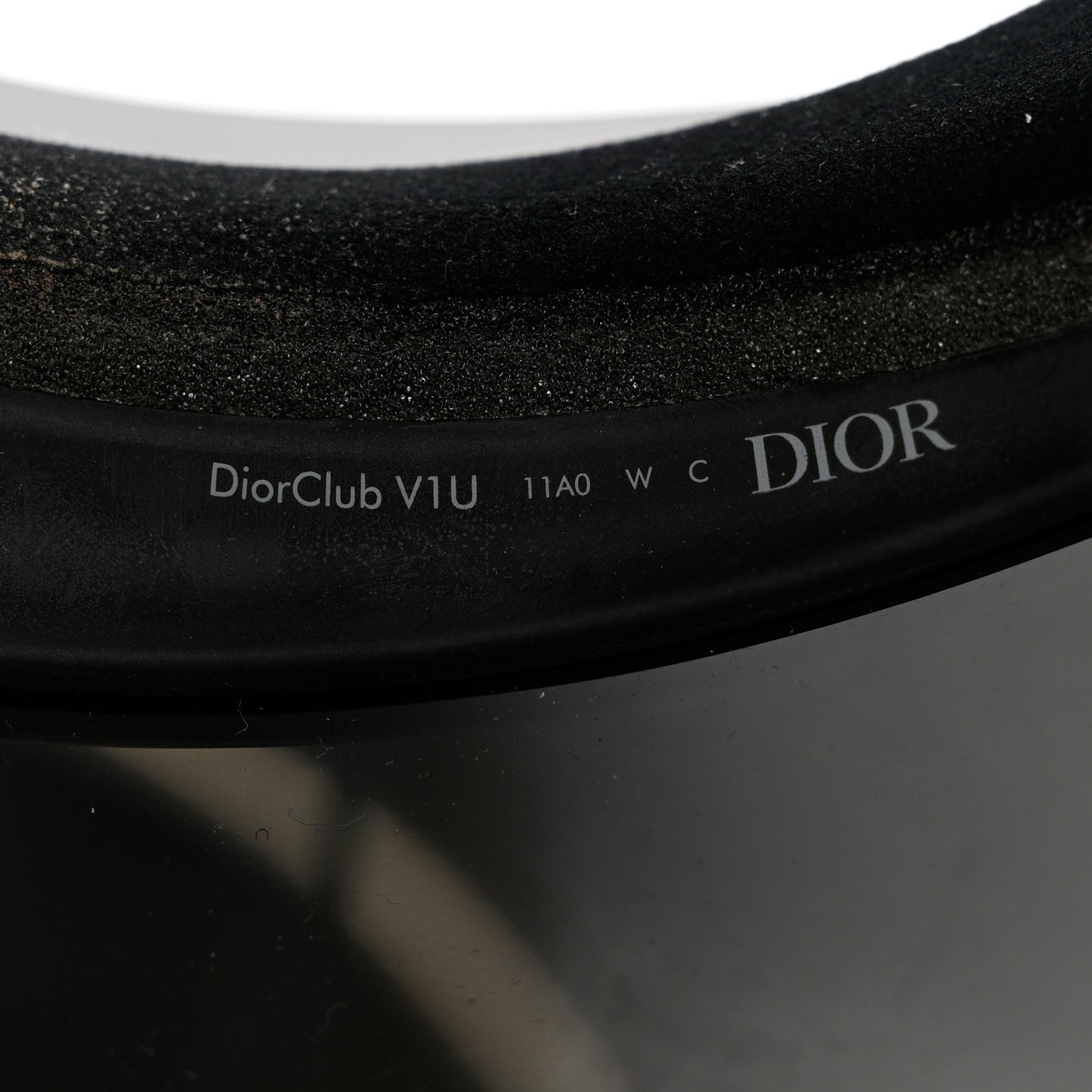 Mirrored DiorClubV1U Sun Visor Black