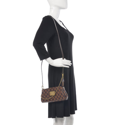 Louis Vuitton Damier Ebene Eva Clutch 2 of 12