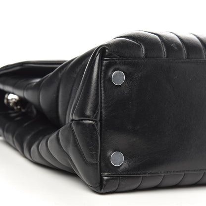 Saint Laurent Calfskin Y Quilted Monogram Large Loulou Chain Satchel Black 7 of 13