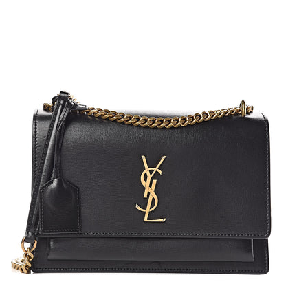 Saint Laurent Calfskin Medium Monogram Sunset Black 1 of 17