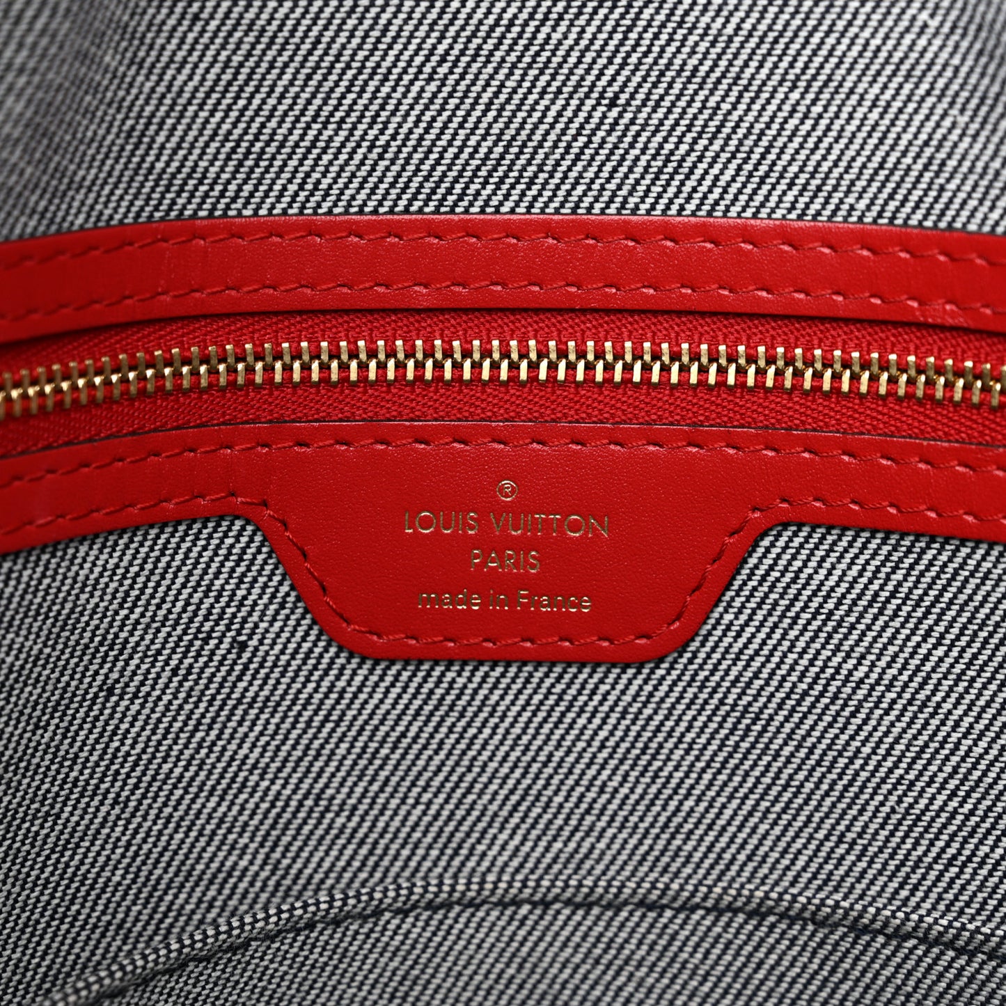 Denim Damier Monogram Onthego Blue Rouge