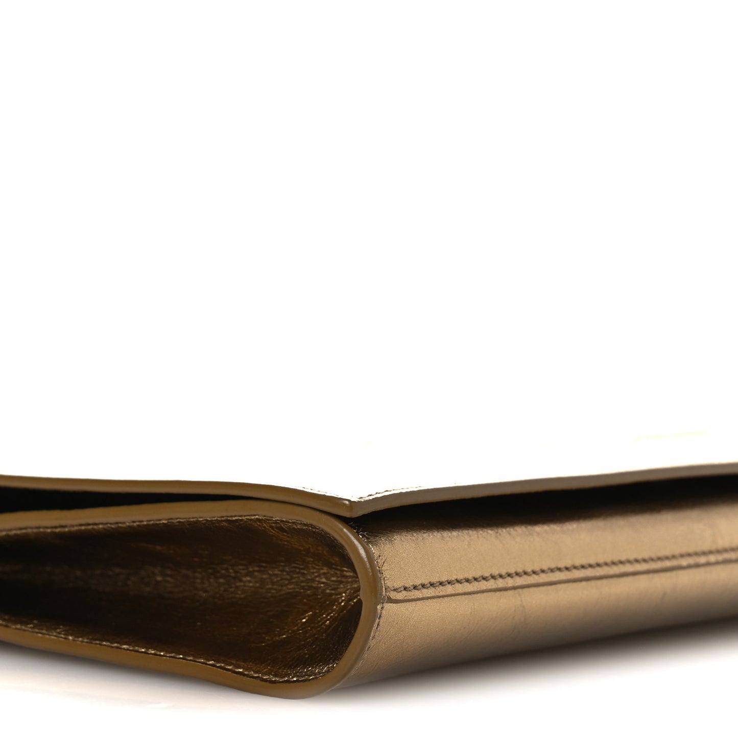 Metallic Calfskin Monogram Large Belle De Jour Clutch Gold
