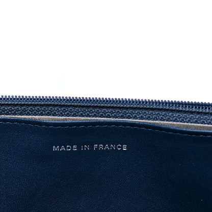 Chanel Caviar Timeless CC Wallet On Chain WOC Dark Blue 5 of 5