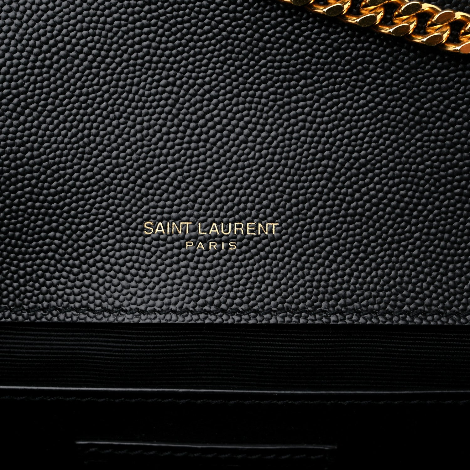 Saint Laurent Grain De Poudre Medium Classic Monogram Kate Satchel Black 6 of 9