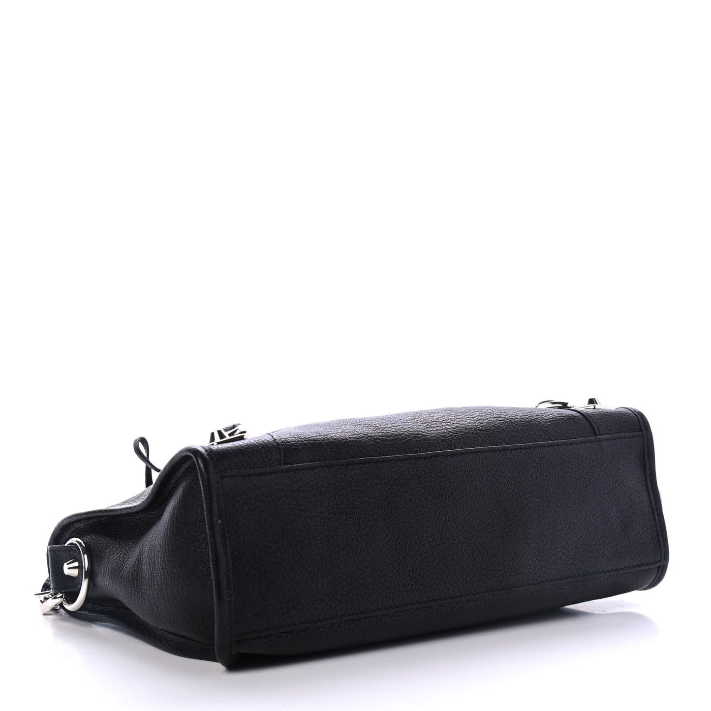 Chevre Silver Metallic Edge Hardware S City Black