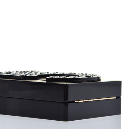 Chanel Plexiglass Strass Mosaic No 5 Minaudière Clutch Black Gold 8 of 9