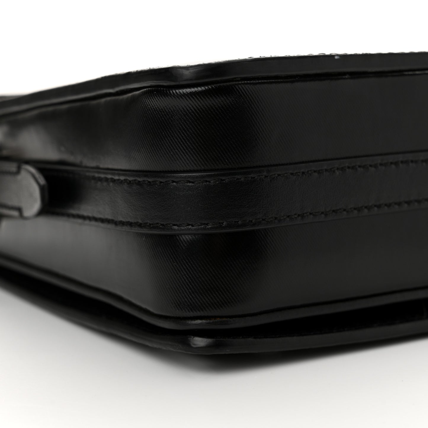 Coated Canvas Horseferry Print Grace Bag Black