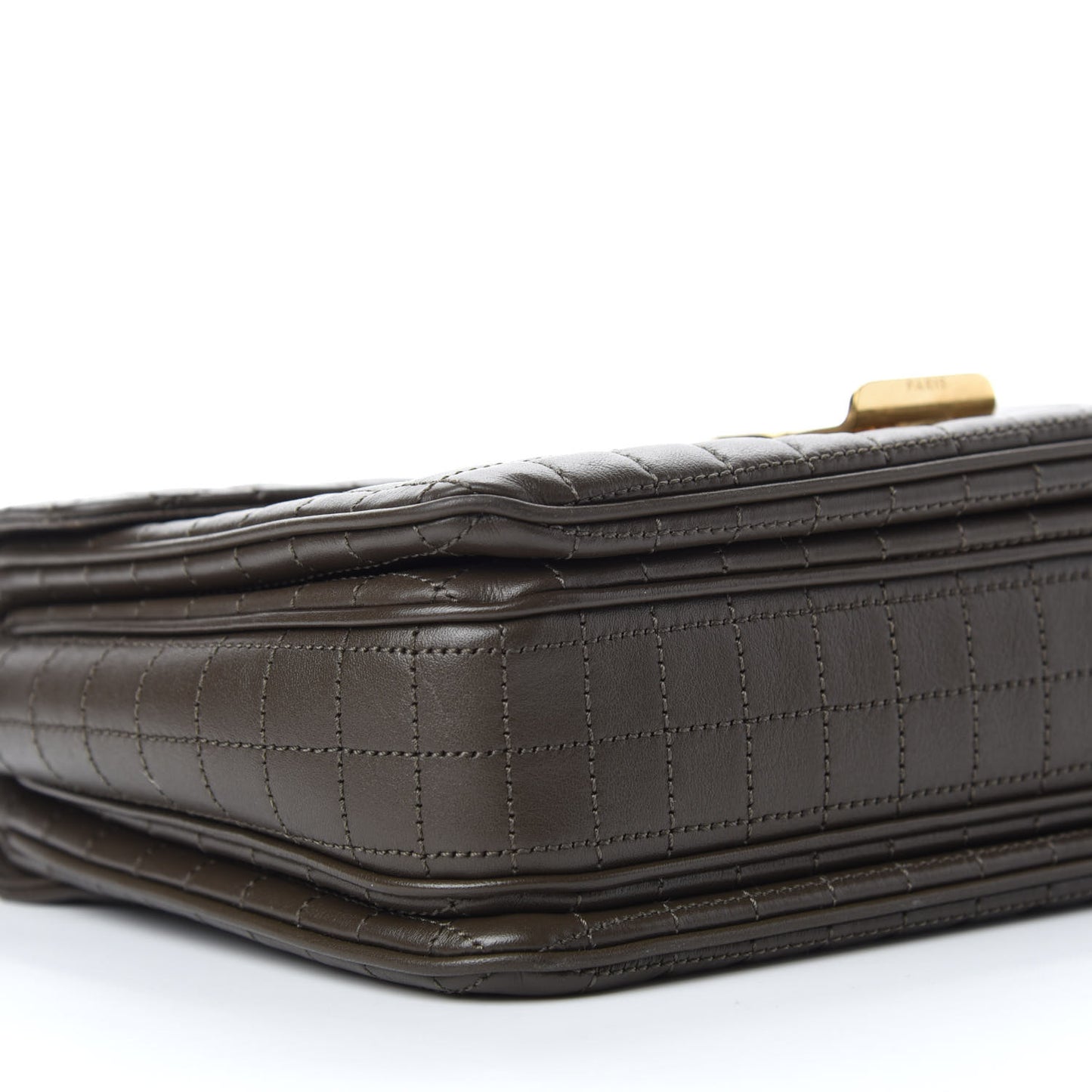 Calfskin Quilted Medium C Bag Khaki