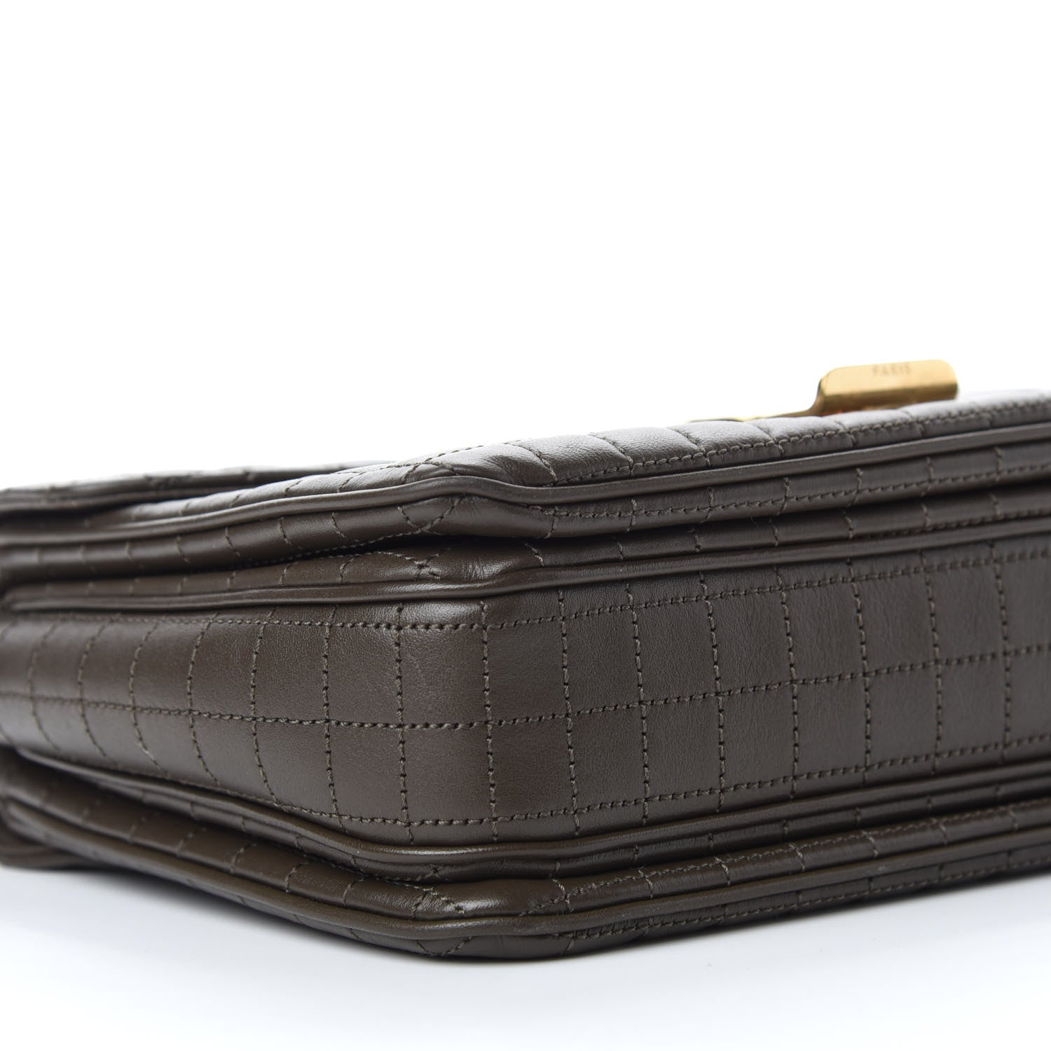 Celine Calfskin Quilted Medium C Bag Khaki 6 of 11