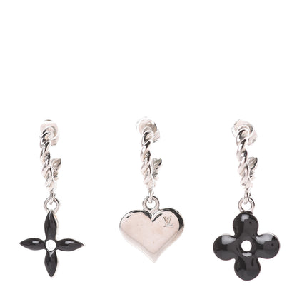 Louis Vuitton Sweet Monogram Earrings Set of 3 Black 1 of 3