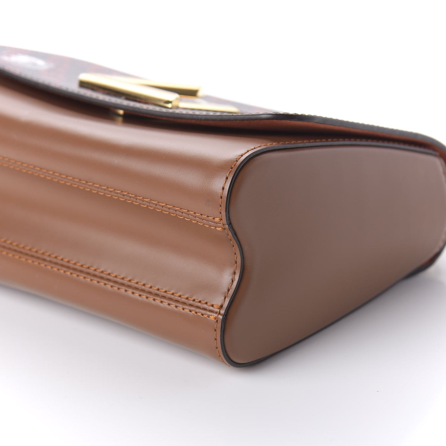 Calfskin Catogram Twist Shoulder Bag MM Marron