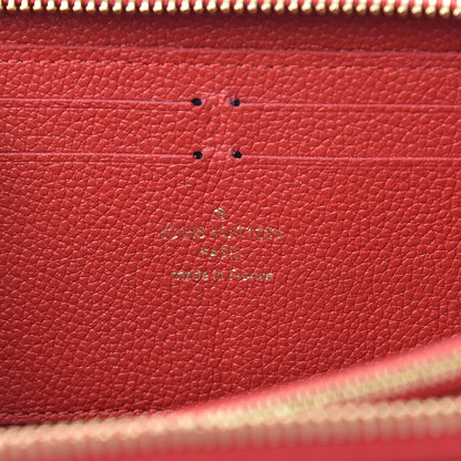 Louis Vuitton Empreinte Blooming Flowers Clemence Wallet Marine Rouge 6 of 9