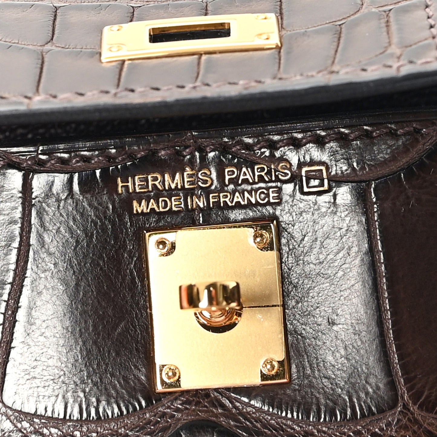 Matte Alligator Festival Kelly Bag Charm Ebene