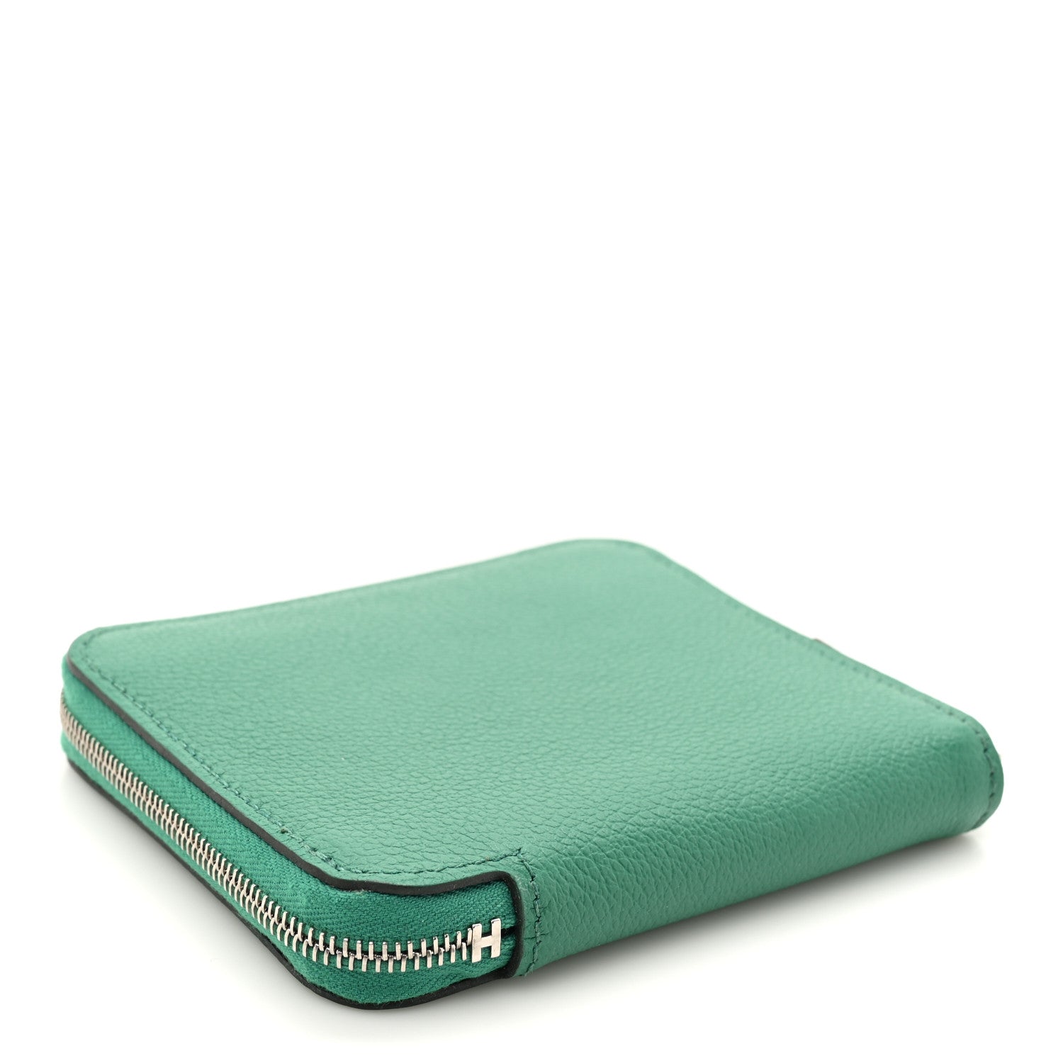 Hermes Evercolor Silk'In Compact Wallet Vert Jade 4 of 9