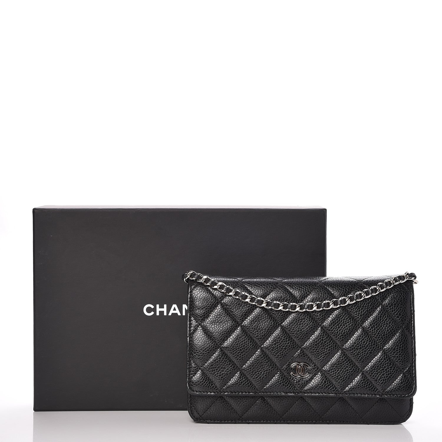 Chanel Caviar Quilted Wallet On Chain WOC Black 9 of 9