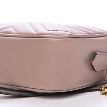 Gucci Calfskin Matelasse Mini GG Marmont Chain Shoulder Bag Porcelain Rose 9 of 10