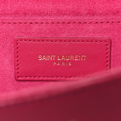 Saint Laurent Calfskin Classic Y Ligne Clutch Fuchsia 6 of 12